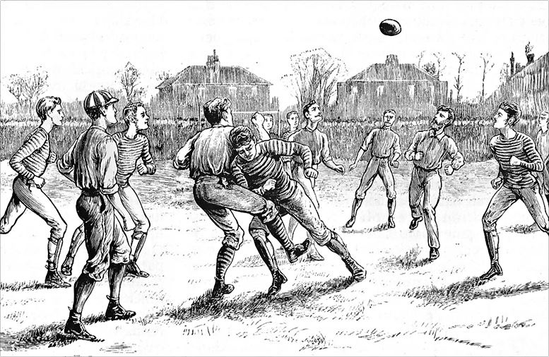 Match der Old Etonians gegen die Blackburn Rovers (um 1870)