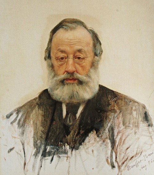 Gottfried Keller, porträtiert von Karl Stauffer-Bern, 1886.