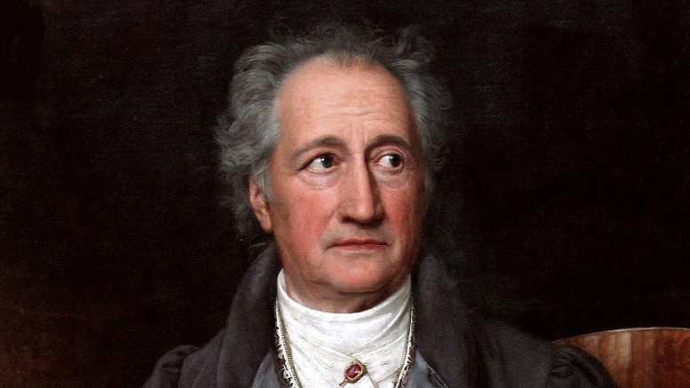 Goethe-Porträt, Gemälde von Joseph Karl Stieler, 1828 (Ausschnitt)