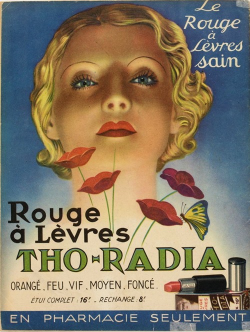 Lippenstiftwerbung in der französischen Zeitschrift „Marie-Claire“, 23. Juli 1937