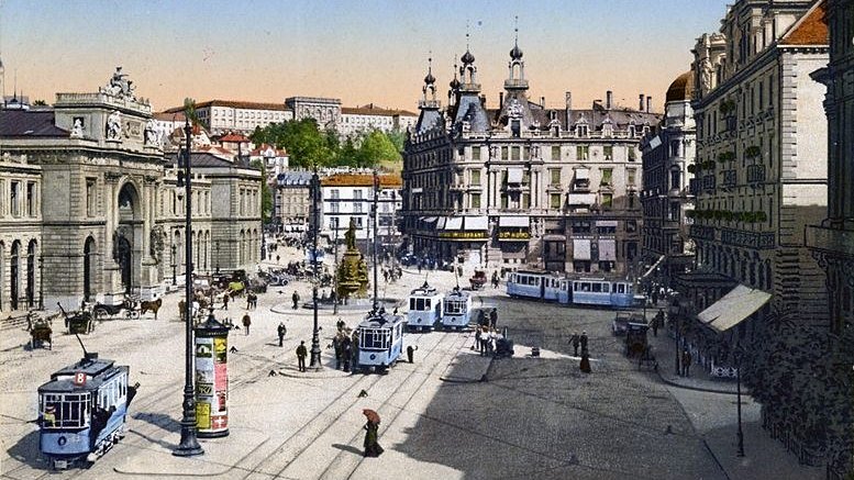 Postkarte, Zürich, um 1910