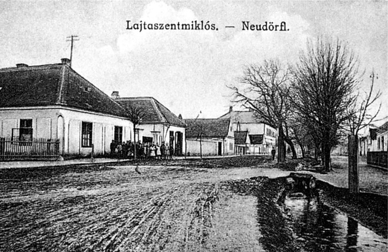 Neudörfl um 1900 (Ansichtskarte / Wikipedia)