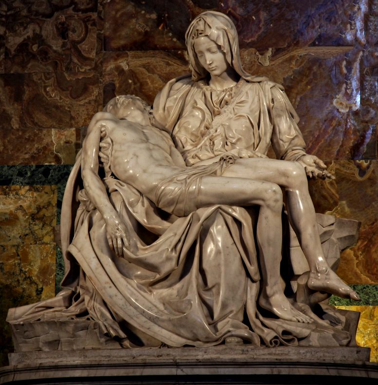 Michelangelos sogenannte „Römische Pietà“ im Petersdom. Foto: Jörg Bittner Unna/Wikimedia Creative Commons