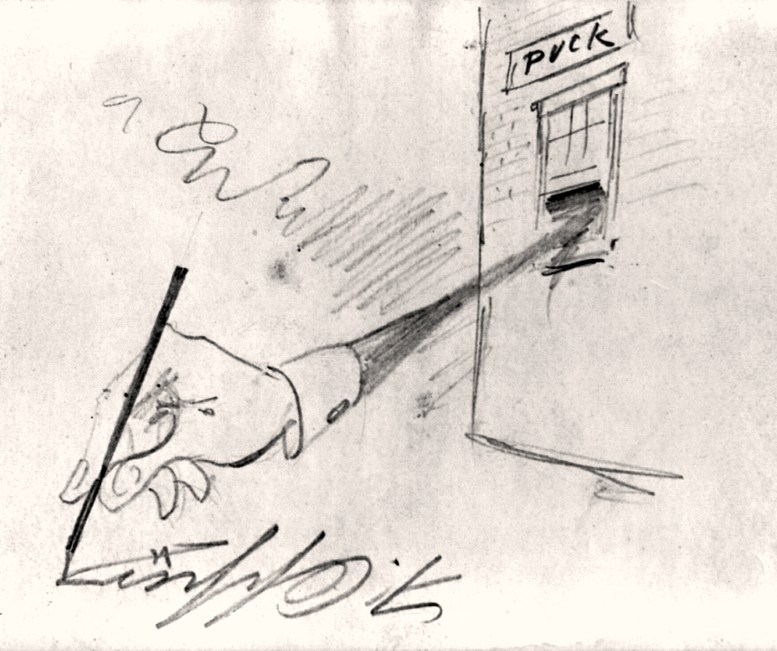 Frederick Burr Opper: Karikatur mit eigener Signatur (Library of Congress, Prints and Photographs Division)