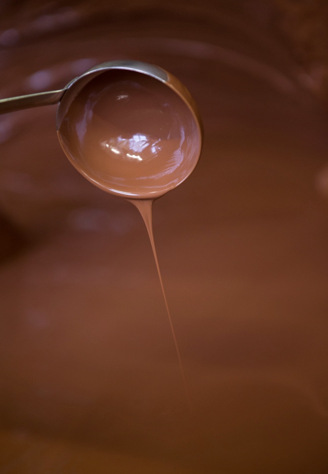 Flüssige Schokolade, Foto © Archiv Chocolat Bernrain