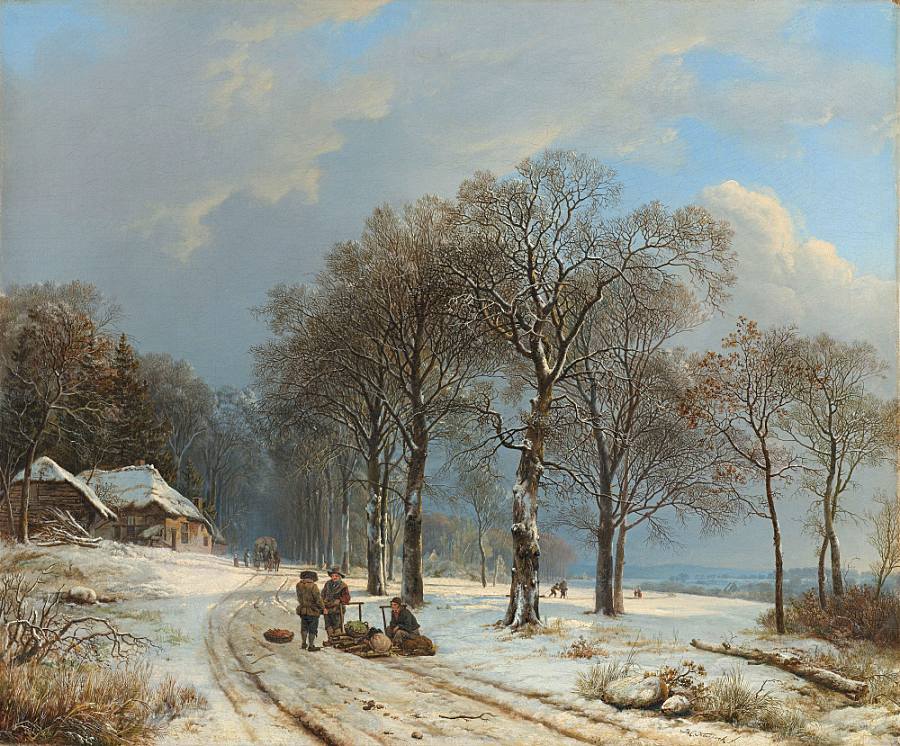 Barend Cornelis Koekkoek: Winterlandschaft, um 1838