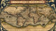 Weltkarte aus dem 1570 erschienenen „Theatrum Orbis Terrarum“ von Abraham Ortelius