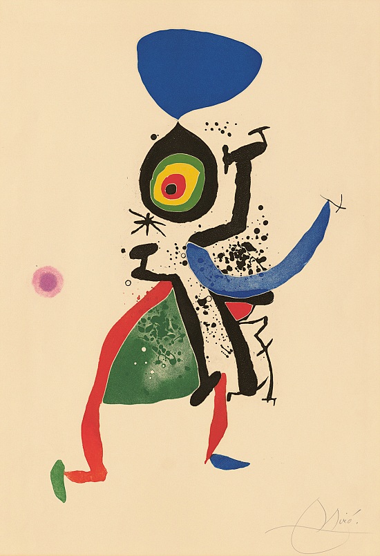 Joan Miró: Ohne Titel, 1974. Aquatinta, Radierung. ALBERTINA, Wien, © Successió Miró / Bildrecht, Wien 2023