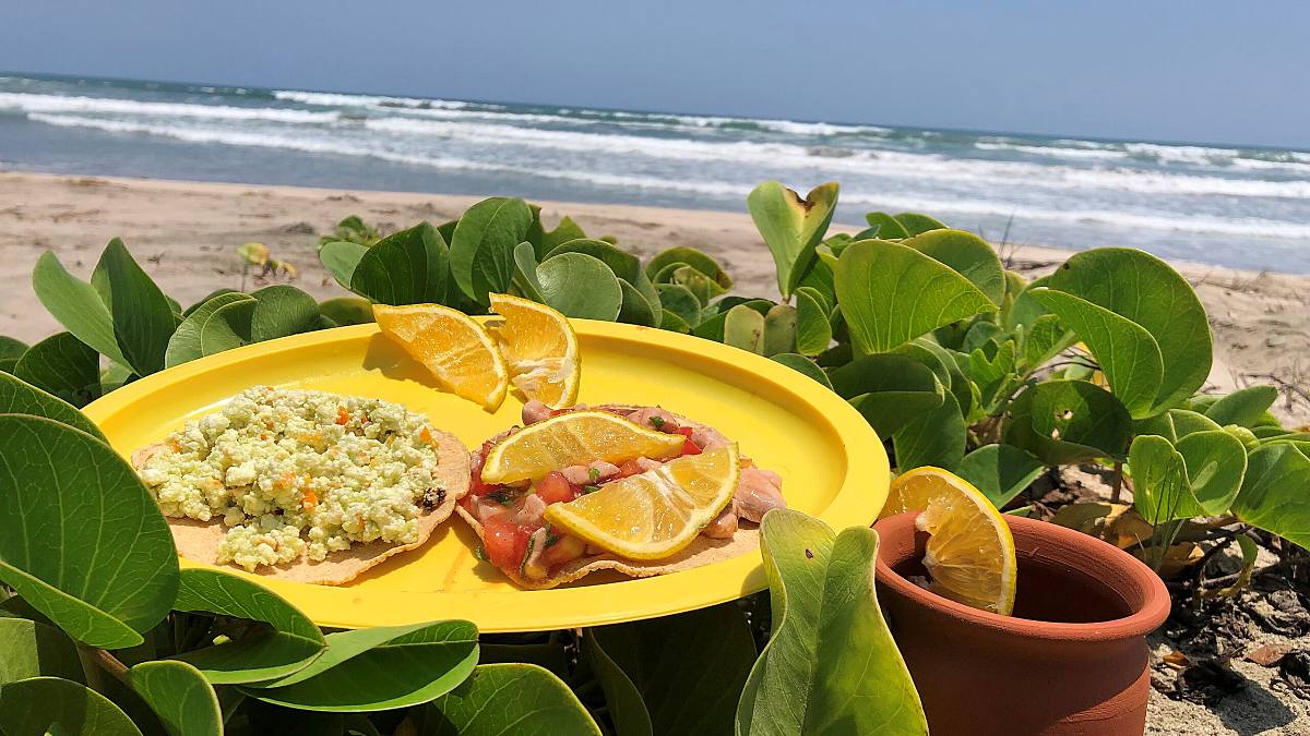 Requesón-Frischkäse-Tostadas und Fisch-Ceviche-Tostadas sind typische Gerichte der Küstenregion im mexikanischen Bundesstaat Michoacán (Foto: Wikimedia Commons / Josuemirandazepeda)