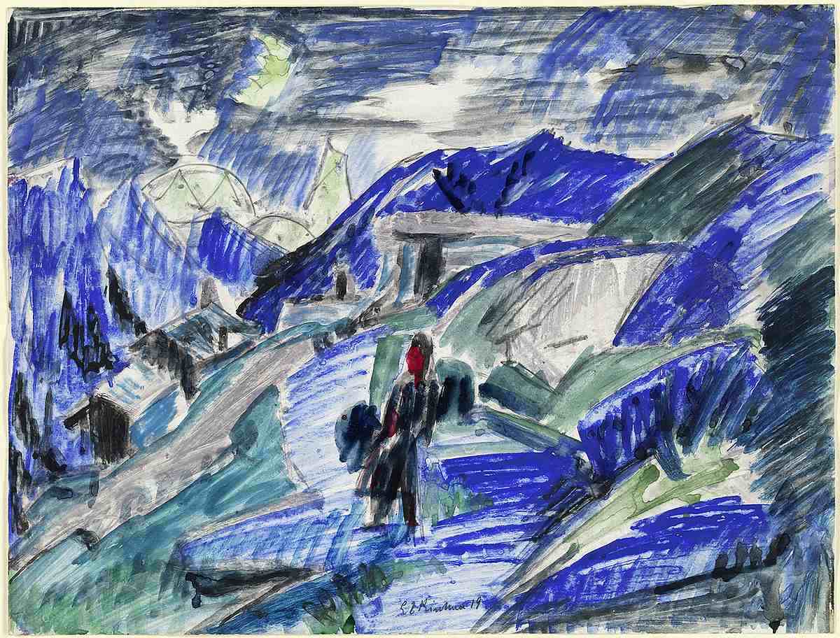 Ernst Ludwig Kirchner, Ansicht der Stafelalp, 1919, Privatsammlung