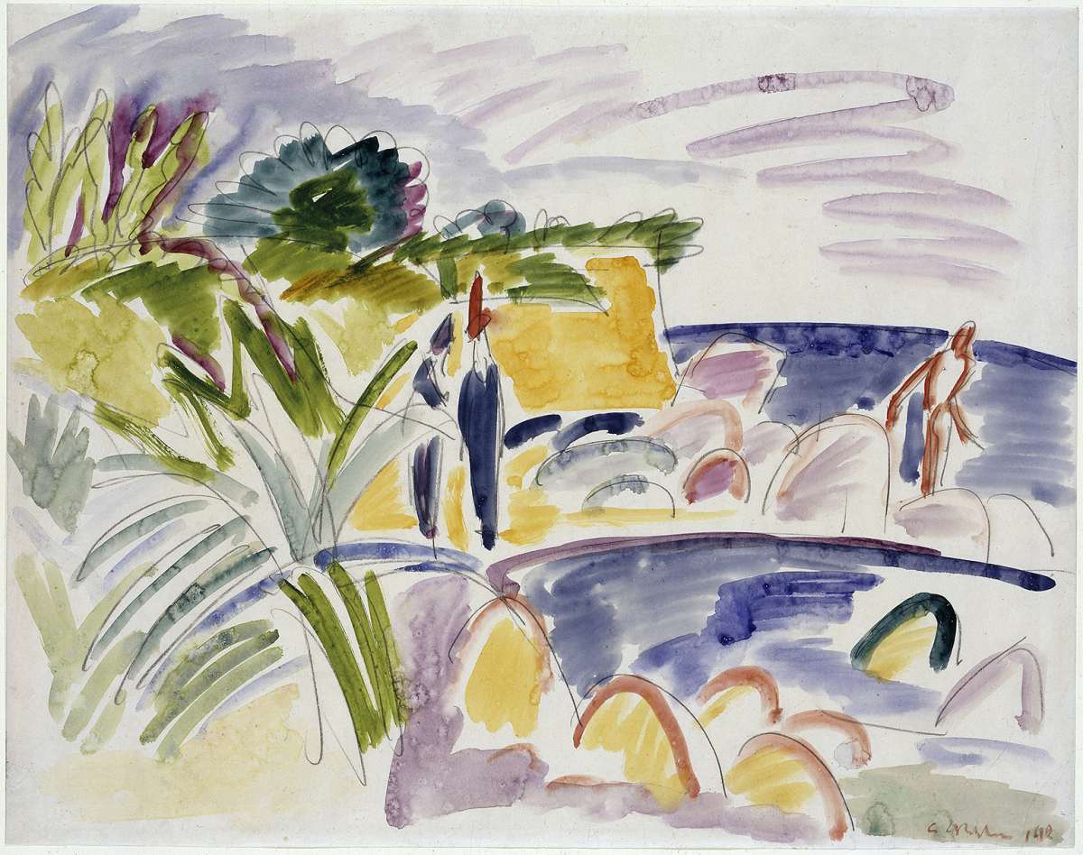 Ernst Ludwig Kirchner, Strand auf Fehmarn, 1912, Staatliche Museen zu Berlin, Kupferstichkabinett