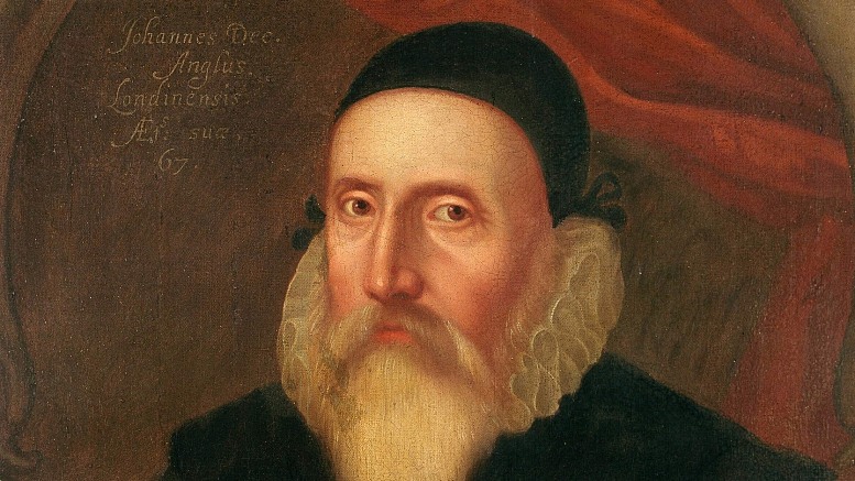 Der englische Gelehrte John Dee (1527–1608 oder 1609), eine der Figuren aus dem Roman „Die Sprache des Lichts“