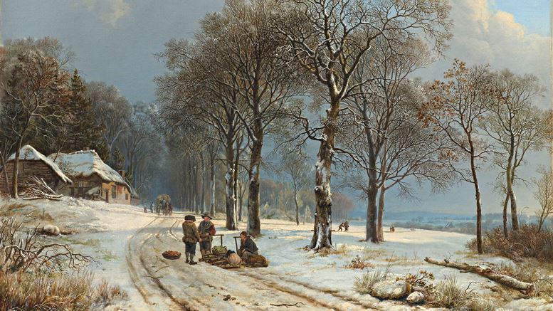 Barend Cornelis Koekkoek: Winterlandschaft, um 1838