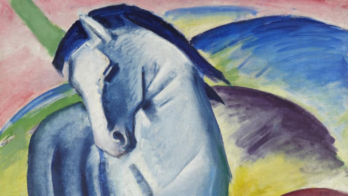 Franz Marc: Blaues Pferd I. 1911. Städtische Galerie im Lenbachhaus und Kunstbau München (Creative Commons CC0 1.0) Detail.