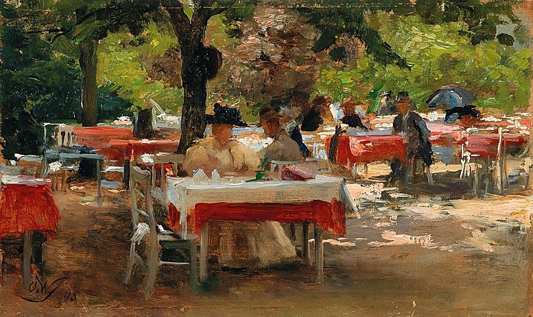 Olga Wisinger-Florian: Frühstück in Karlsbad, 1895. Wikimedia Commons