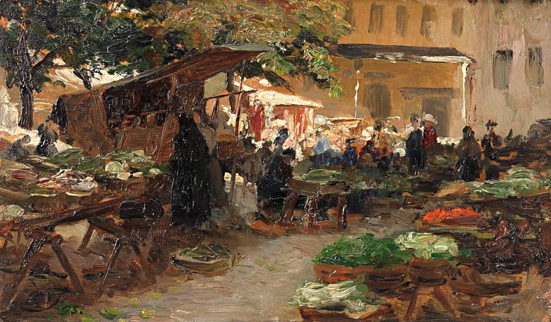 Olga Wisinger-Florian: Obstmarkt, 1895. Wien Museum, Wien Museum, Foto: Birgit und Peter Kainz