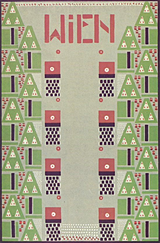 Hilde Exner: „Entwurf für ein schabloniertes Plakat“, publiziert in: Die Fläche, 5. Heft, 1903