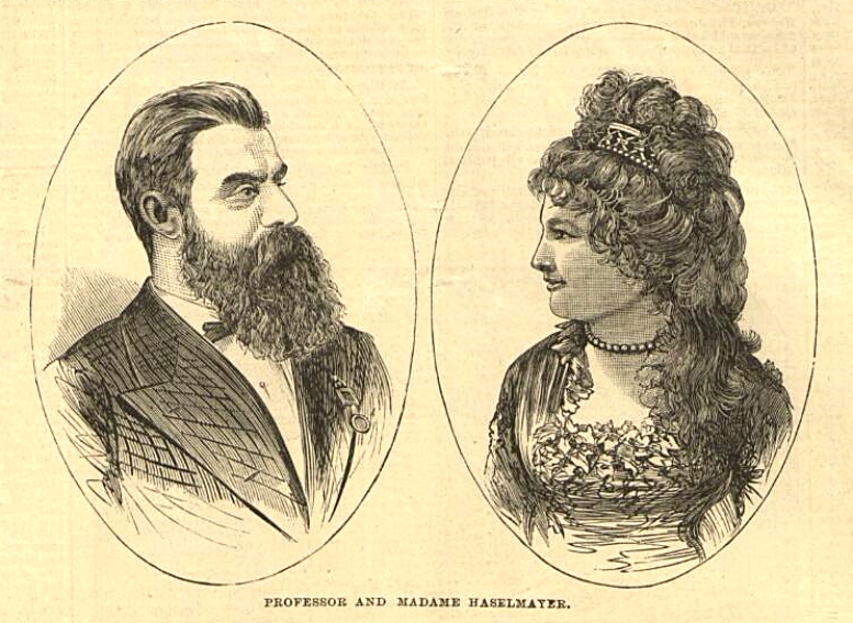 Porträt von Ludwig und Wilhelmine Haselmayer in The Bulletin, 20.3.1880, S. 4.