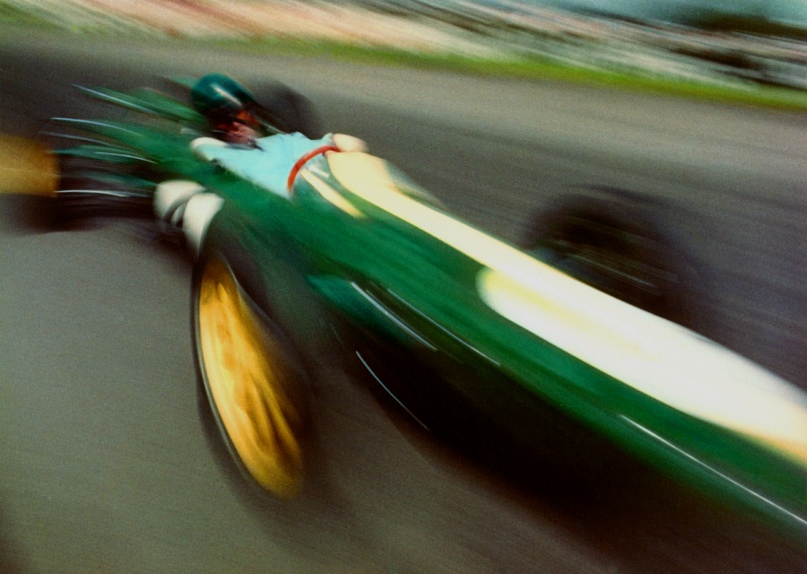Jim Clark auf Lotus, Großer Preis von England, Silverstone 1963 © Horst H. Baumann