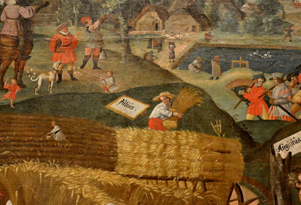 Jörg Breu: Julius. Ausschnitt aus den „Augsburger Monatsbildern – Juli-September“. Um 1531 (Wikimedia)