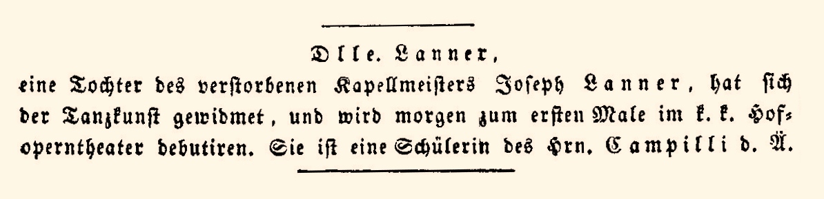 Ankündigung von Katharina Lanners Debüt in der Zeitschrift "Der Humorist"