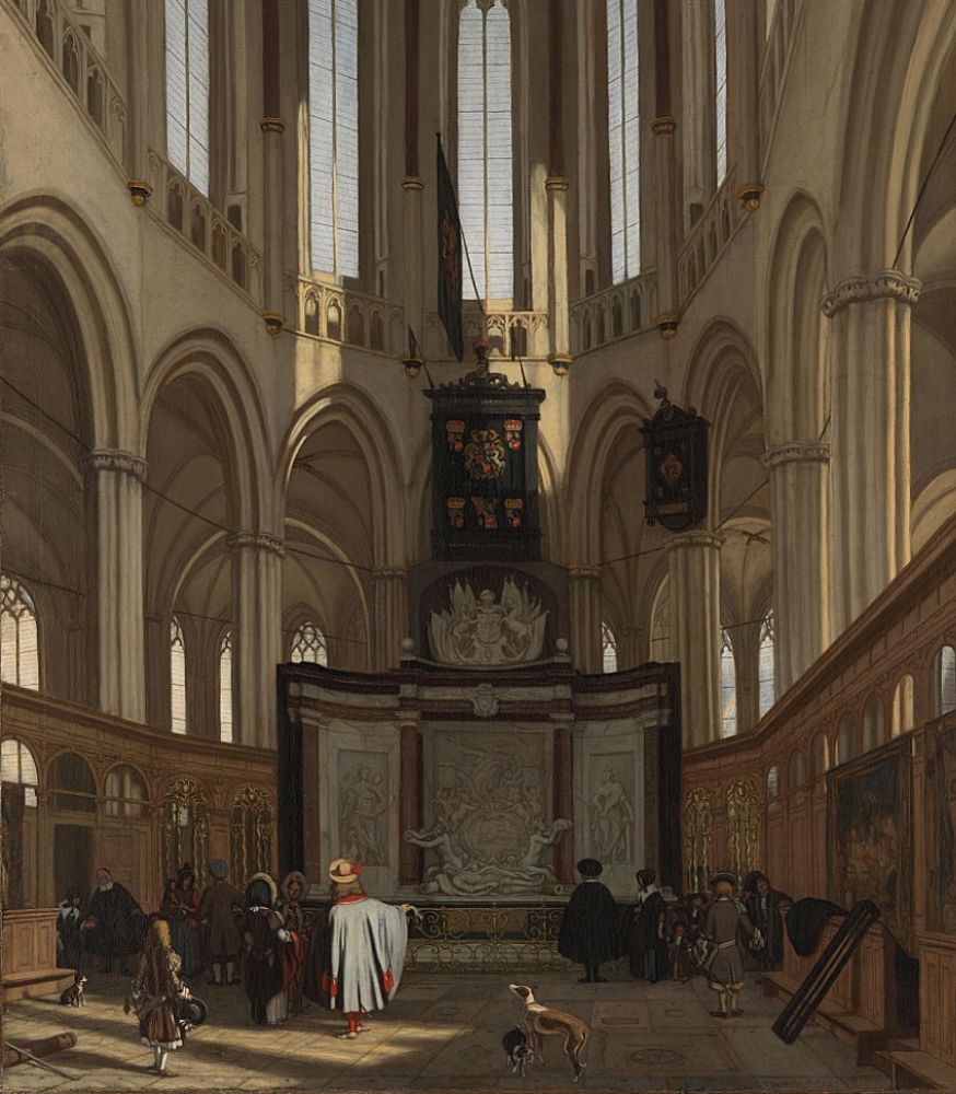 Emanuel de Witte: Das Grabmal von Michiel de Ruyter in der Nieuwe Kerk, Amsterdam. 1683 (Rijksmuseum Amsterdam)