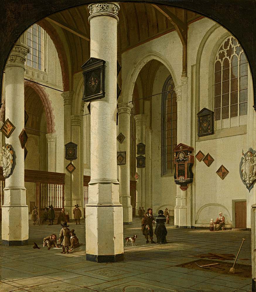 Hendrick van Vliet: Das Innere der Oude Kerk in Delft. Zwischen 1665 und 1675 (Mauritshuis, Den Haag)