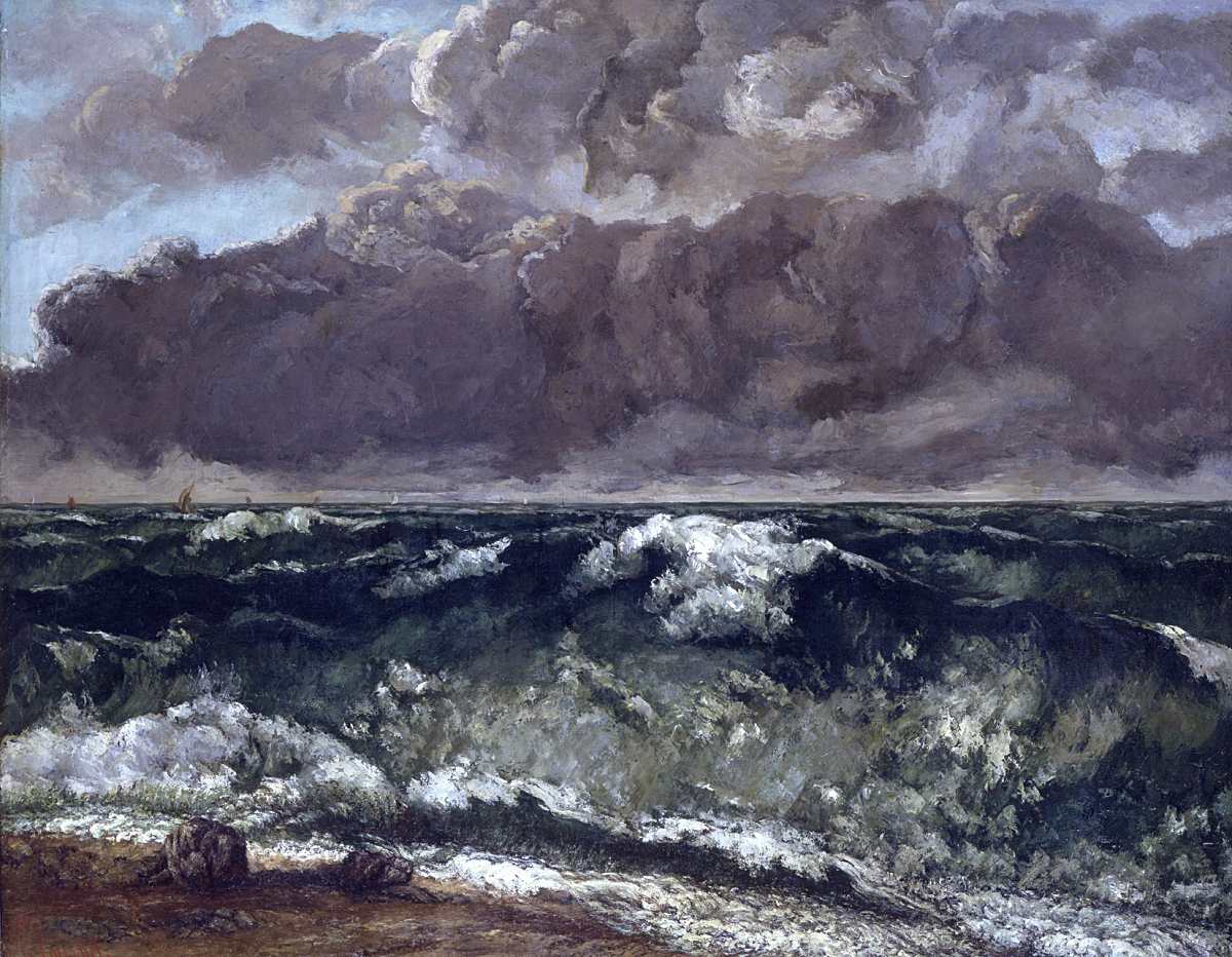 Gustave Courbet: Die Welle. 1869/1870. Staatliche Museen zu Berlin, Nationalgalerie