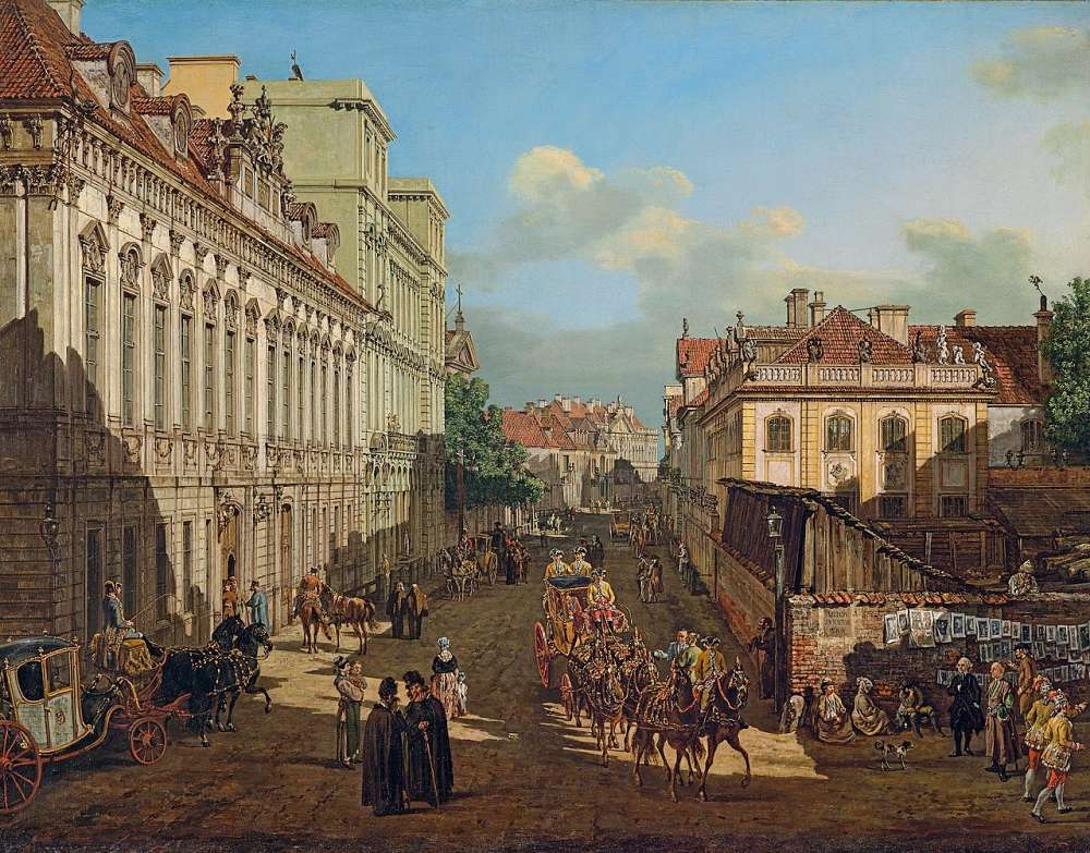 Bernardo Bellotto: Die Miodowa Straße in Warschau. 1777 (Wikimedia Commons)