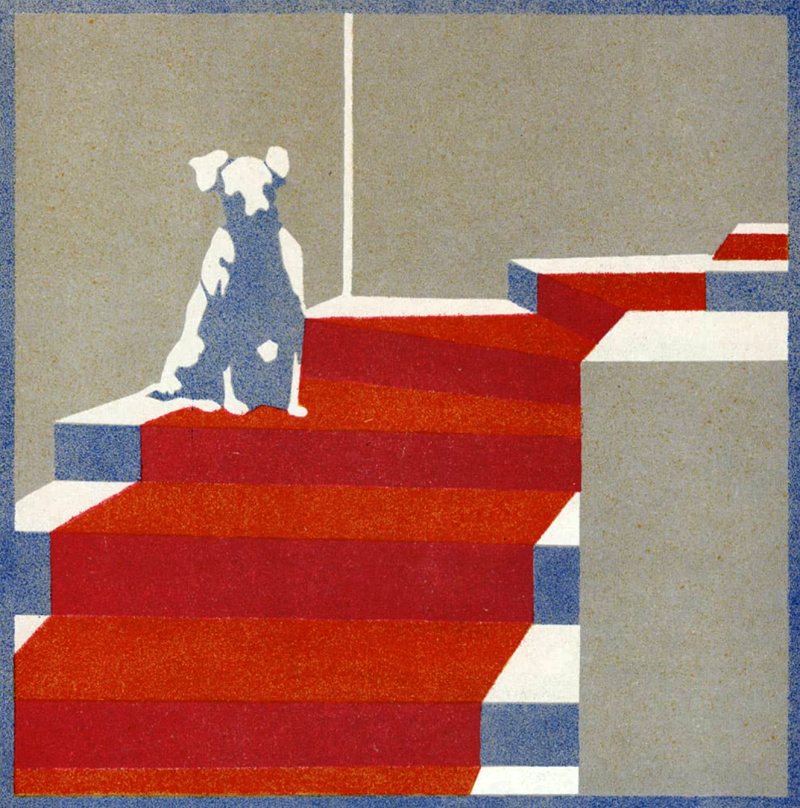 Nora Exner: Hund auf Treppe, 1903